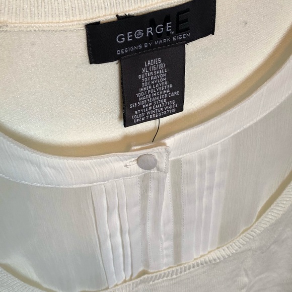 NWT George Women's Sheer / Sweater Vest Blouse - Picture 2 of 5